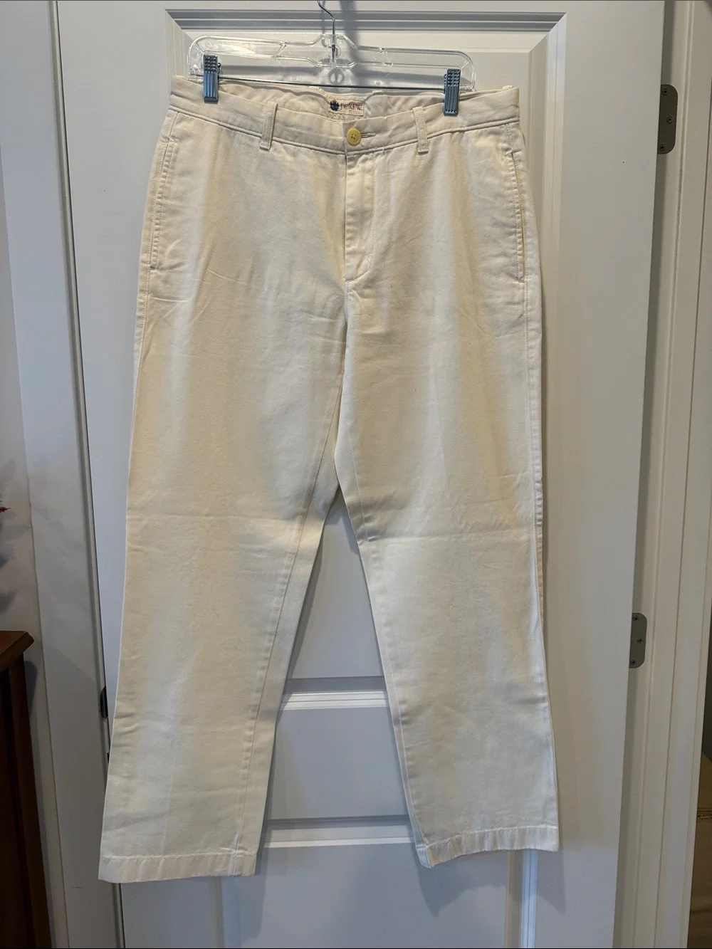 Classic Cream Straight-Leg Pants